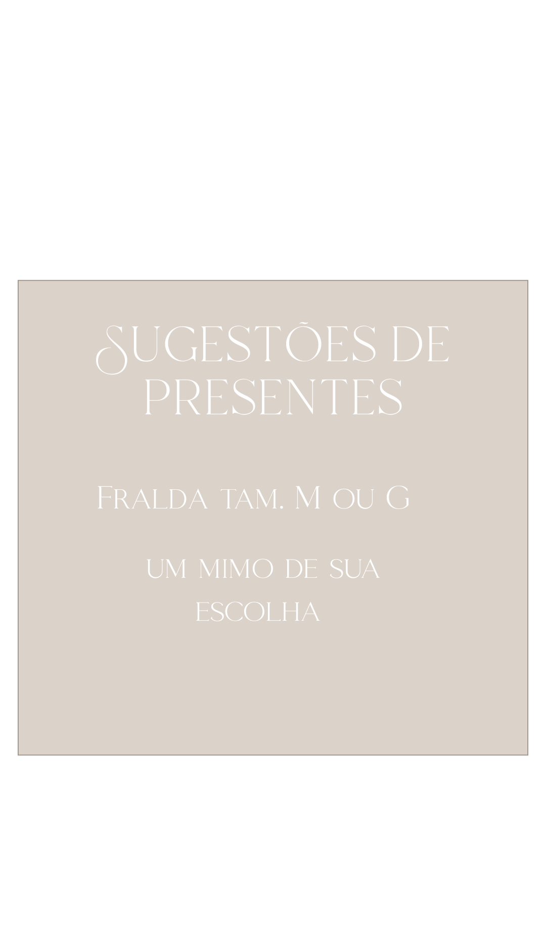 Sugestões de presente