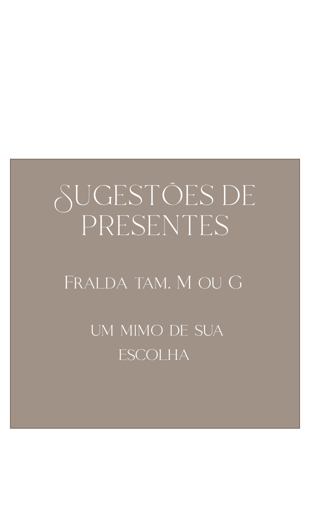 Sugestões de presente